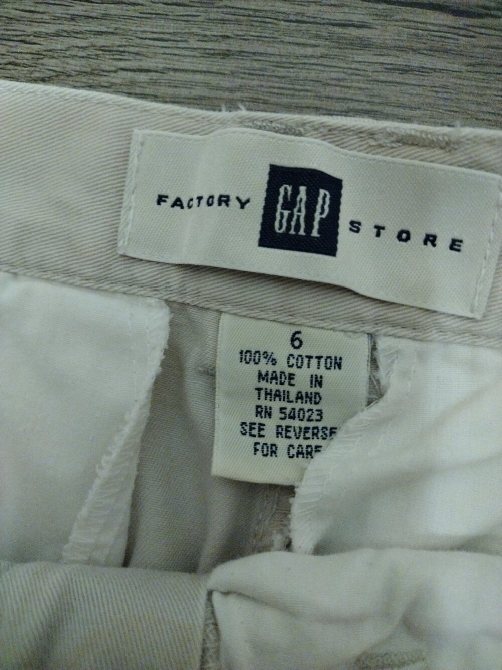 Vintage Gap Factory Store Pleated Khaki Chinos